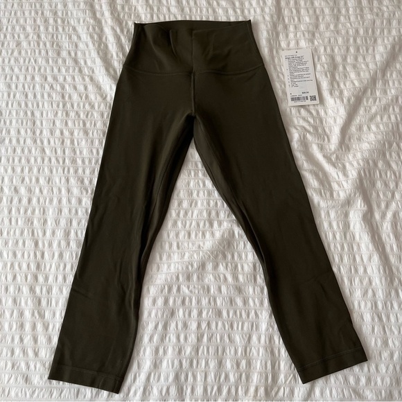 Lululemon Align High Rise Leggings 21” Dark Olive sz 4 - Picture 6 of 8